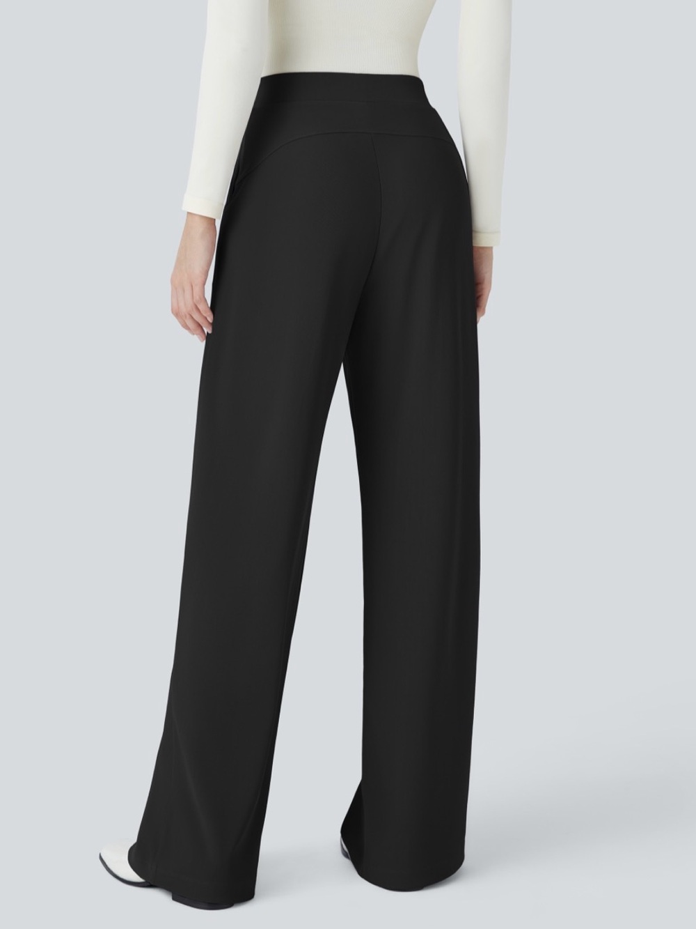 HALARA Black Wide-Leg High Rise Pants